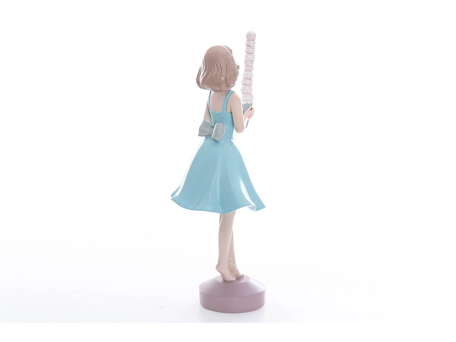 Niña Con Helado Resina 13x13x34 Cm