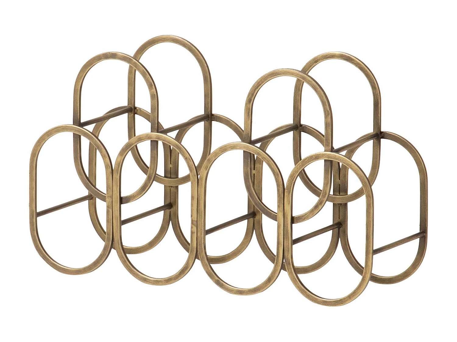 Botellero Metal Dorado 51x17x30 Cm