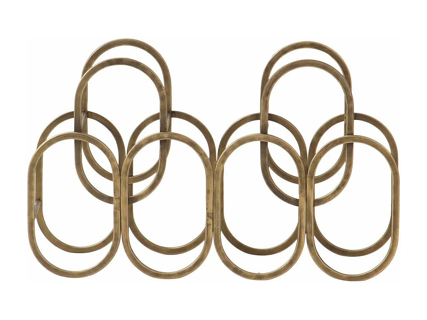 Botellero Metal Dorado 51x17x30 Cm