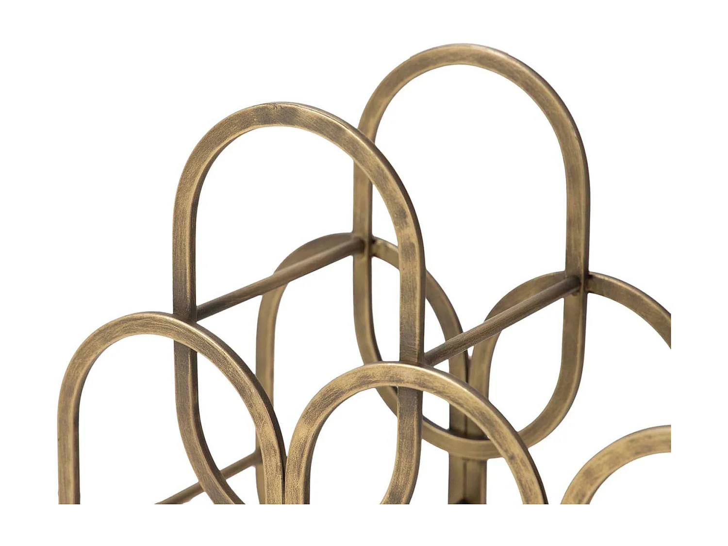 Botellero Metal Dorado 51x17x30 Cm