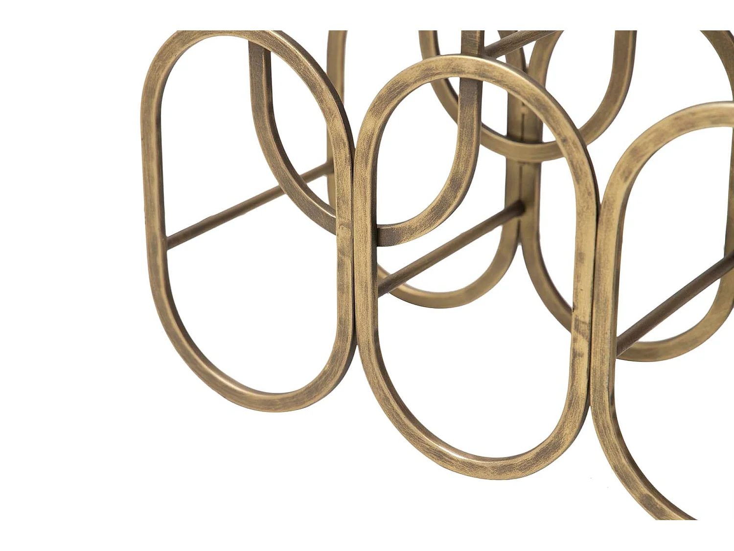 Botellero Metal Dorado 51x17x30 Cm