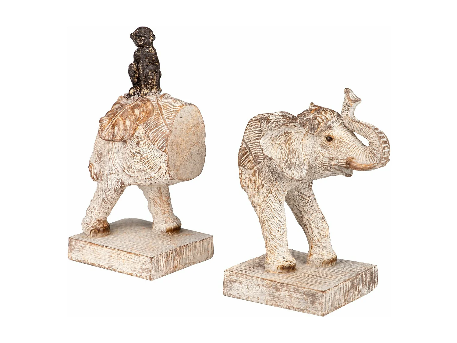 Set 2 Sujeta Libros Elefante Resina 25x10x22 Cm