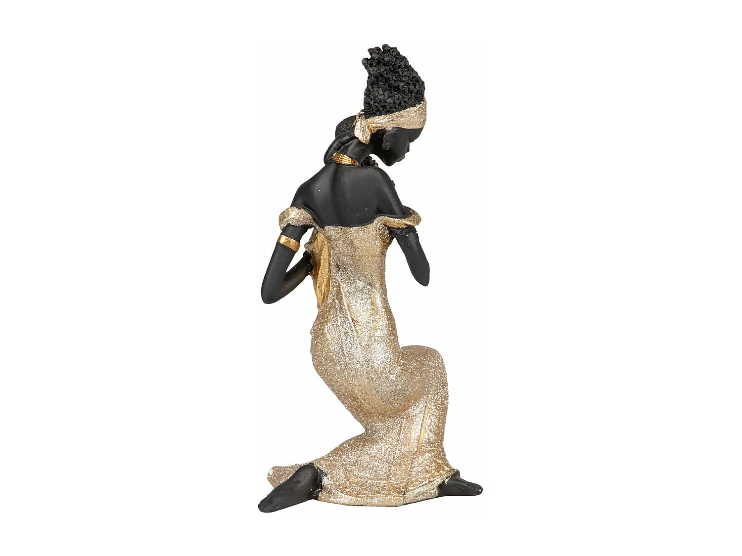 Figura Massai C/niño Resina 14x10x24 Cm