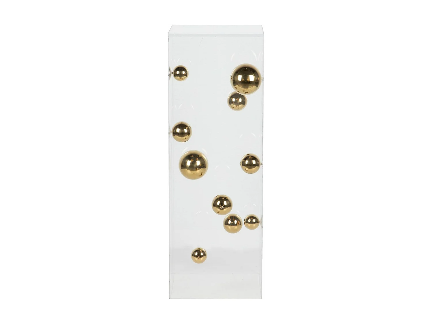 Pedestal Decoracion Acrilico Inoxidable 35x35x100 Cm