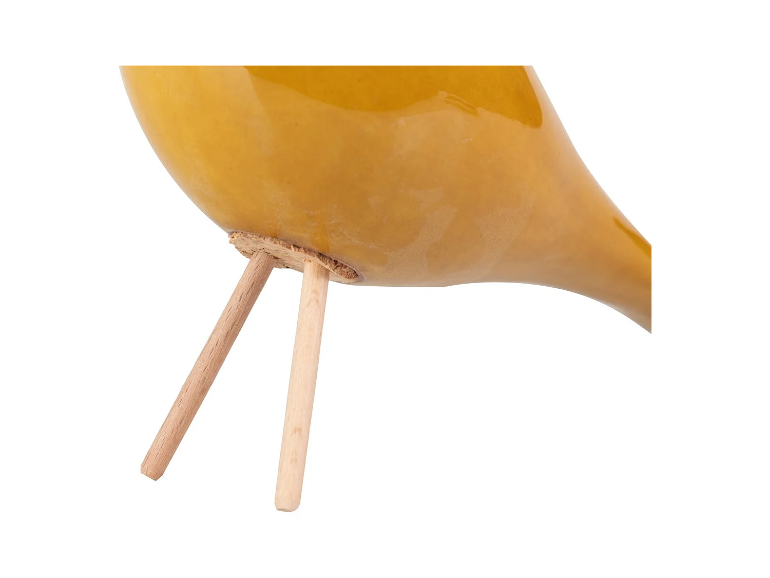 Pajaro Ceramica Amarillo 25x10x21 Cm