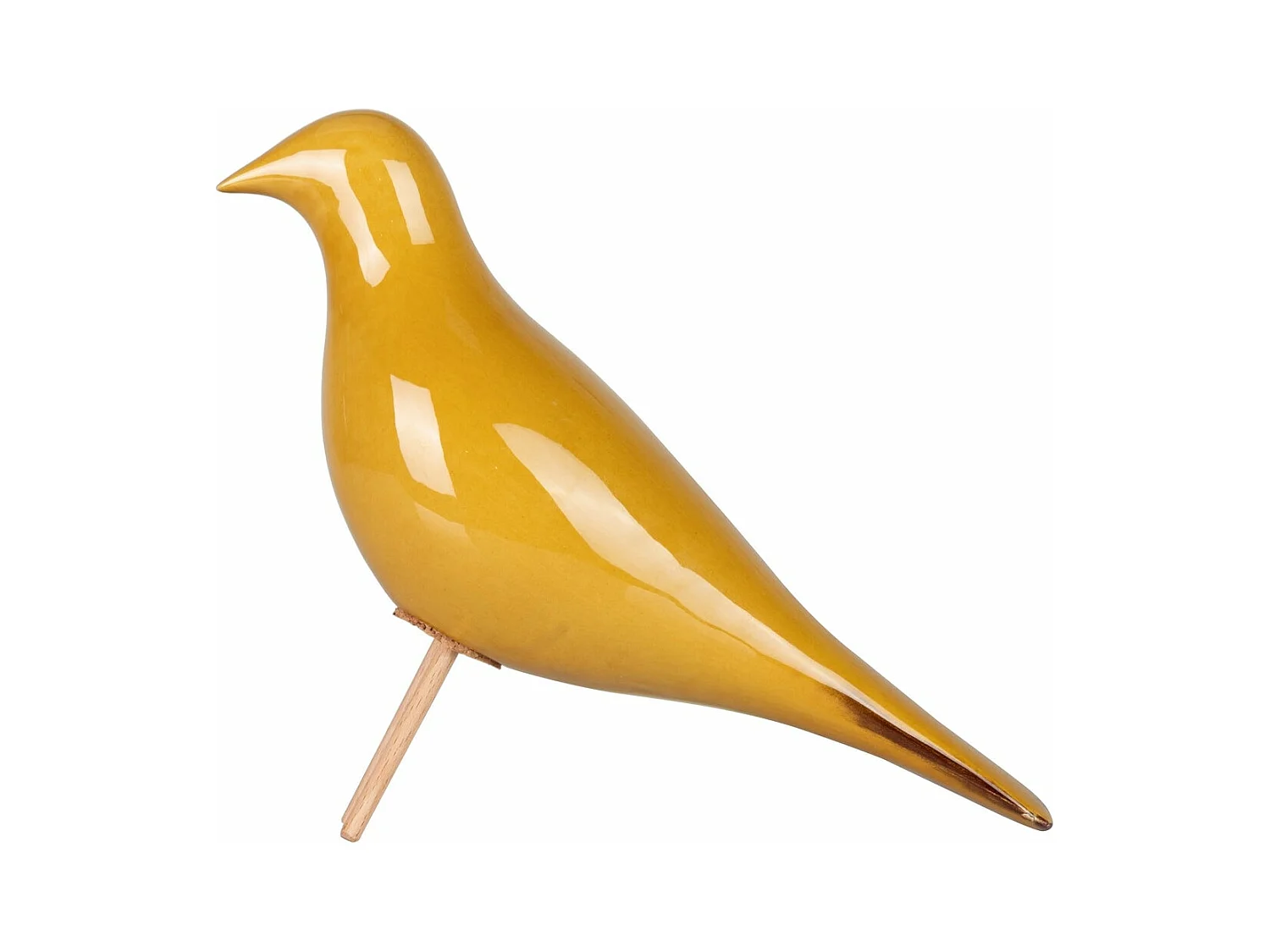 Pajaro Ceramica Amarillo 25x10x21 Cm