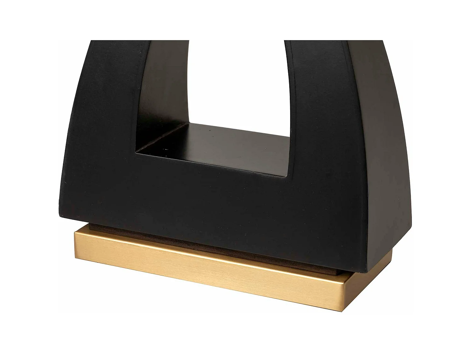 Lámpara Sobremesa Metal Mdf Negro 40x40x67 Cm