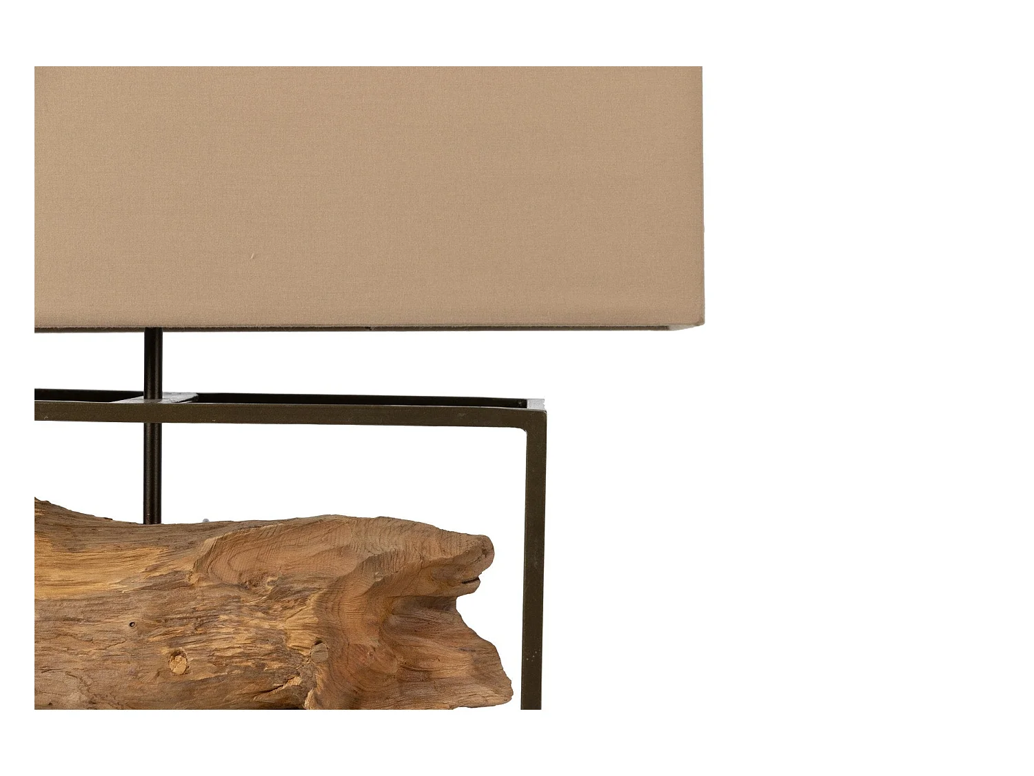 Lampara Sobremesa Madera Kandy 54x22x78 Cm
