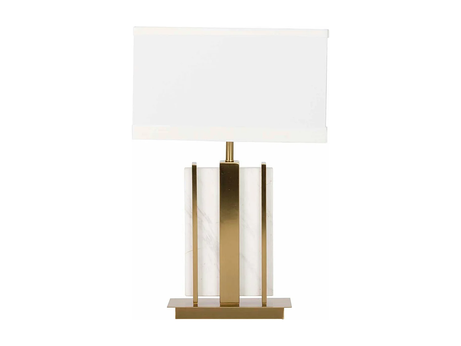 Lámpara Sobremesa Metal Mármol 38x20x59 Cm