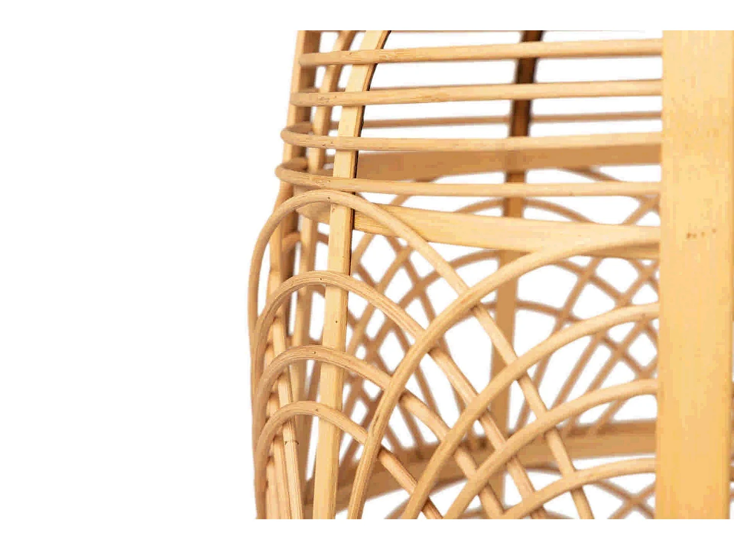 Lampara Sobremesa Bambu Natural 37x37x52 Cm