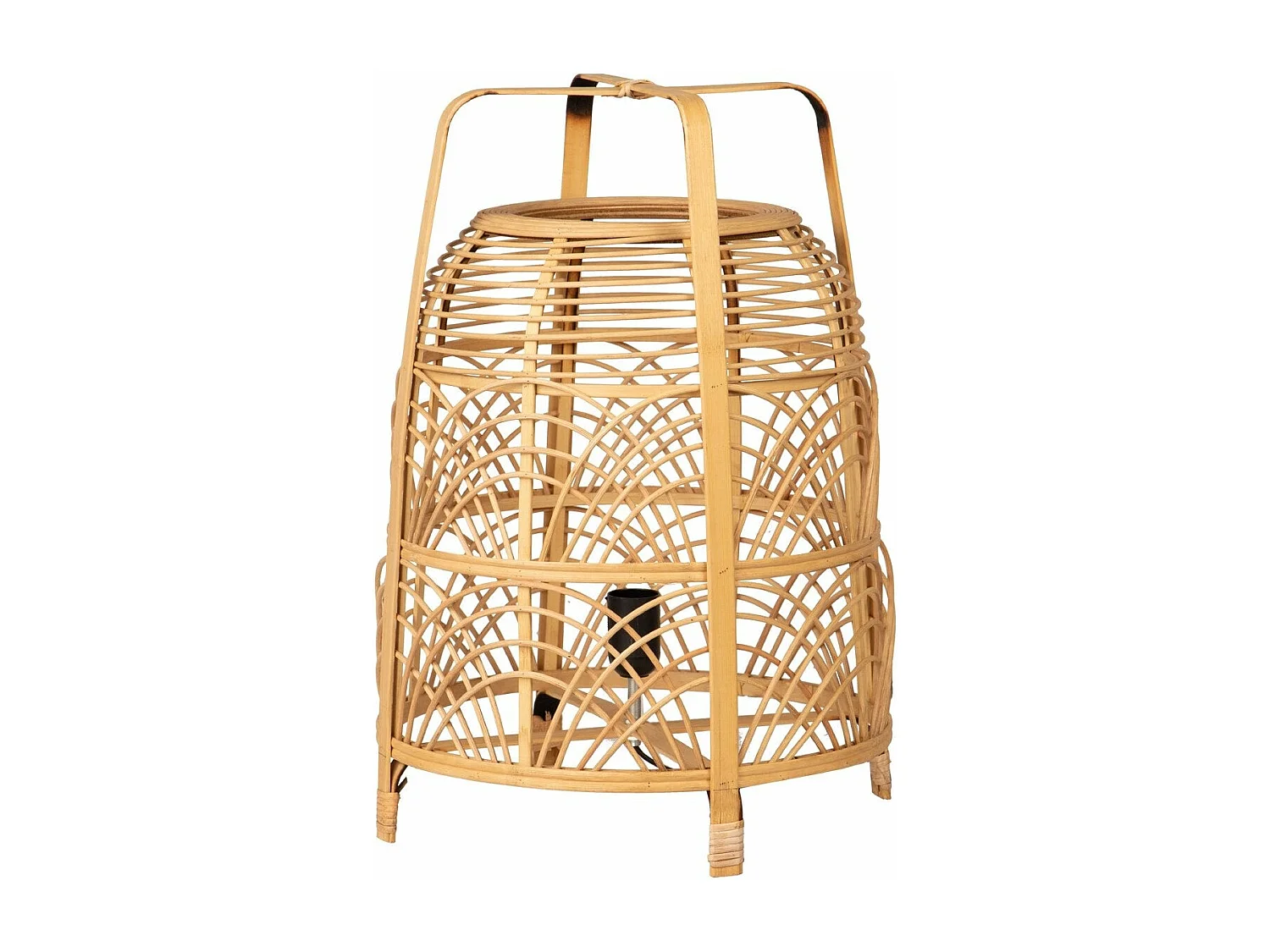 Lampara Sobremesa Bambu Natural 37x37x52 Cm