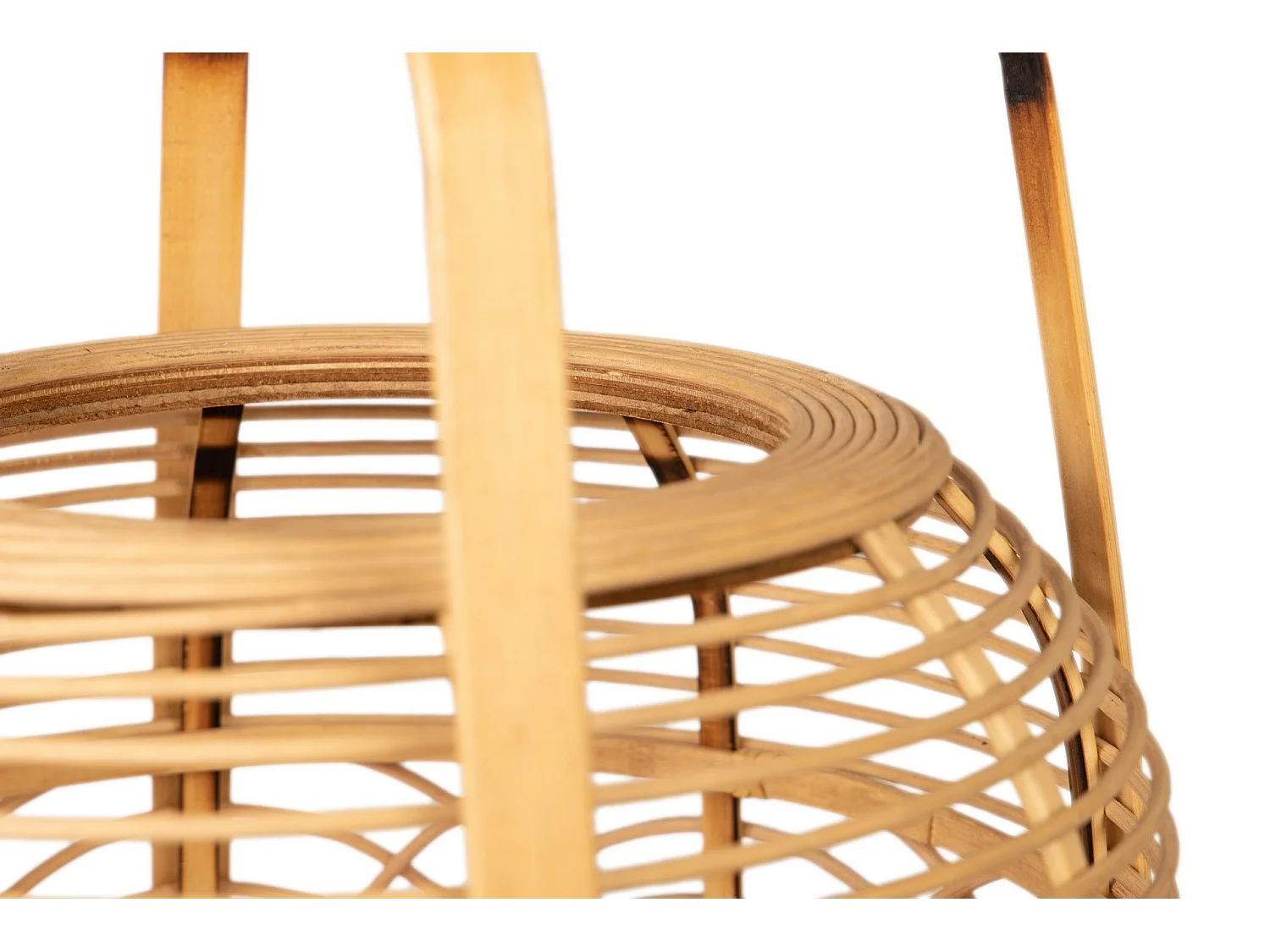 Lampara Sobremesa Bambu Natural 37x37x52 Cm