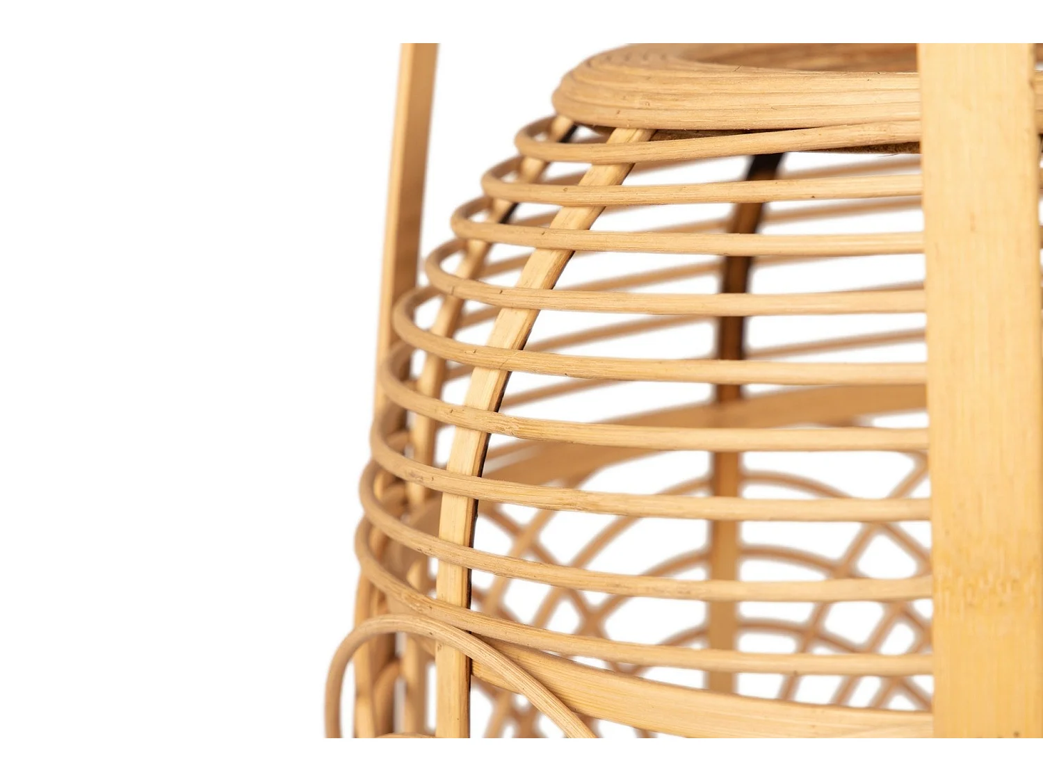 Lampara Sobremesa Bambu Natural 37x37x52 Cm