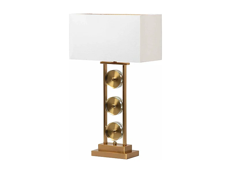 Lámpara Sobremesa Metal Cristal 40x20x70 Cm