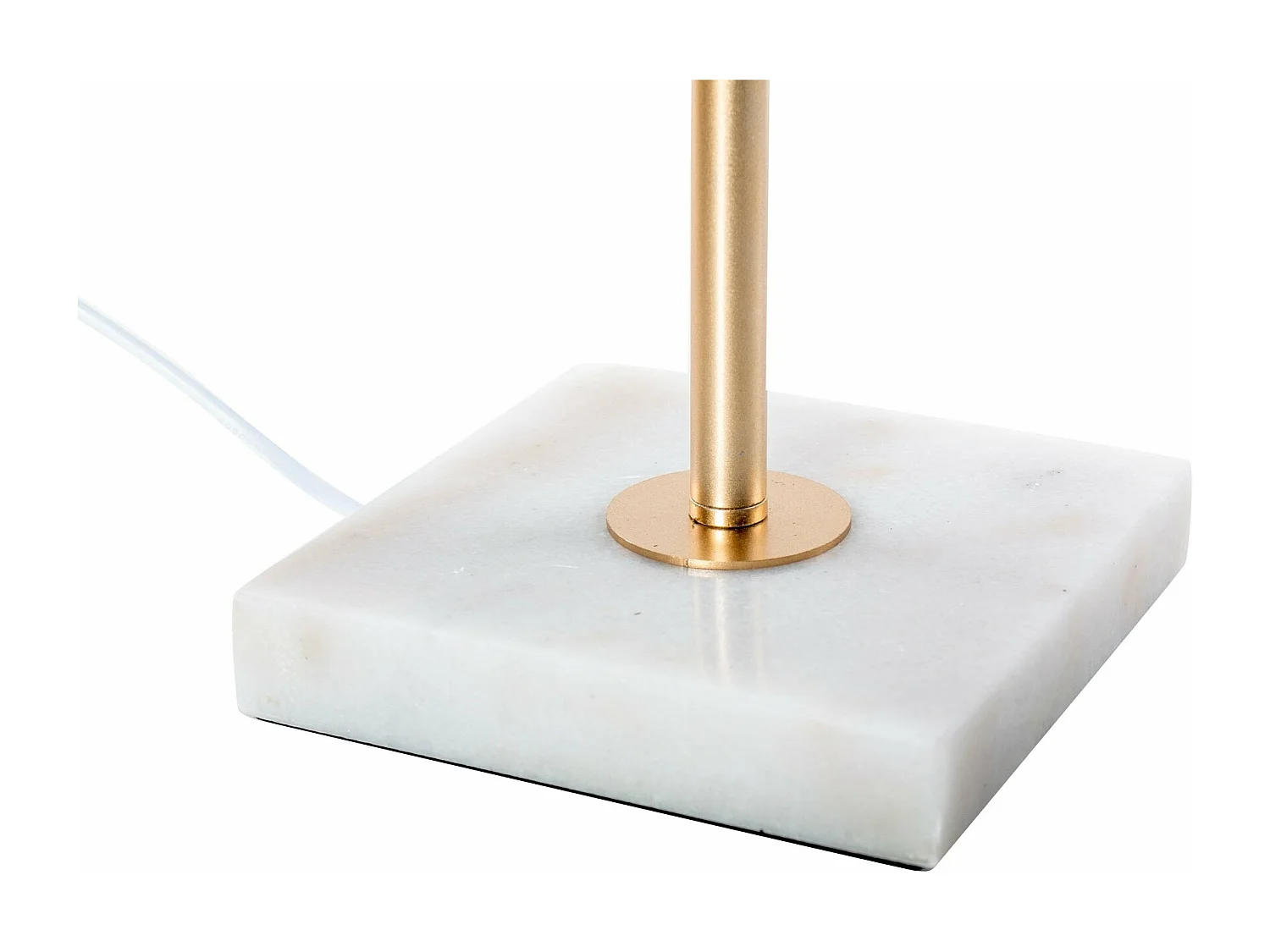 Lampara Sobremesa Metal Dorada-blanca 35x35x60 Cm