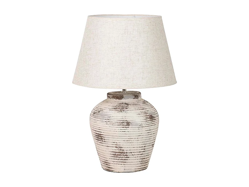 Lámpara Sobremesa Cerámica Gris 40x40x59 Cm