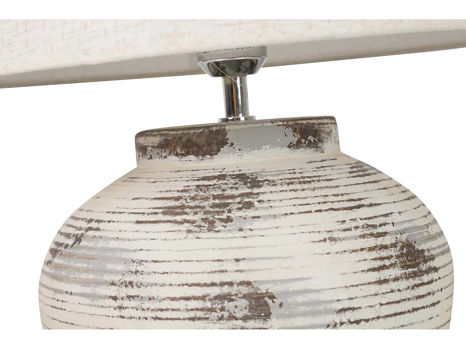 Lámpara Sobremesa Cerámica Gris 40x40x59 Cm