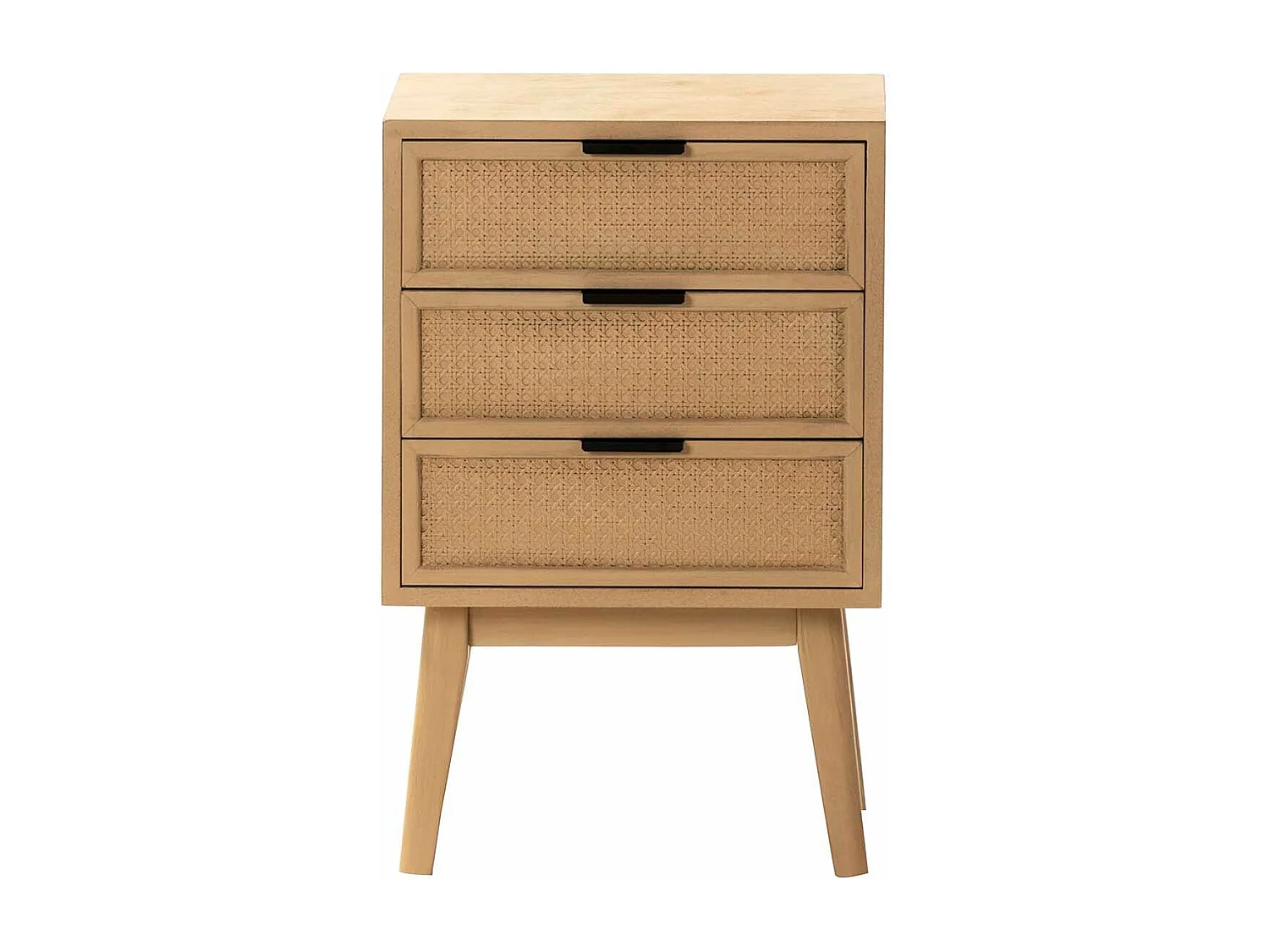 Mesita 3 Cajones Mdf Pino Marron 40x32x61 Cm