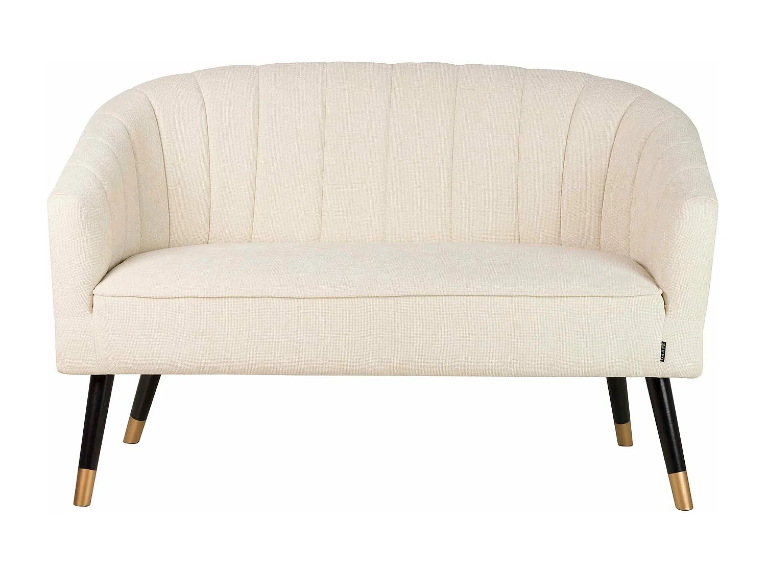 Sofá Chenilla Beige 129x72x80 Cm