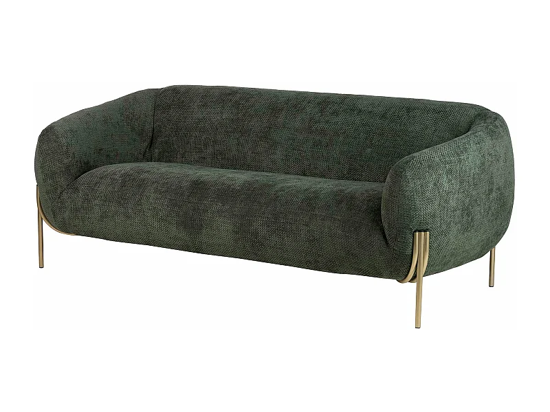 Sofá Chenilla Verde Zephyr 198x86x75 Cm