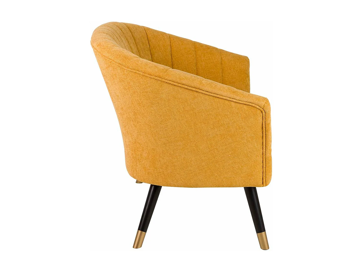 Sofá Chenilla Amarillo 129x72x80 Cm