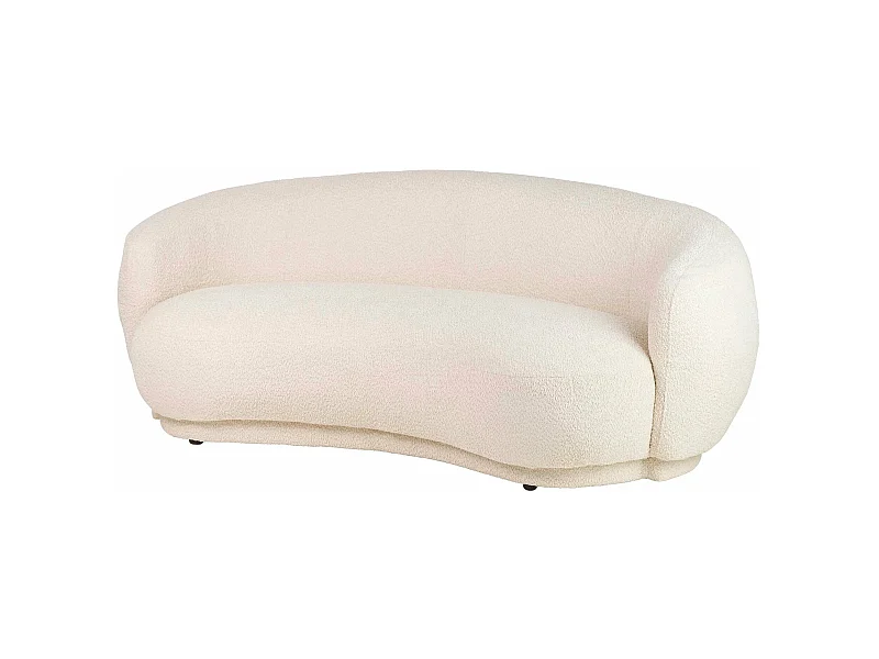 Sofa Boucle Beige Luna 191x93x73 Cm