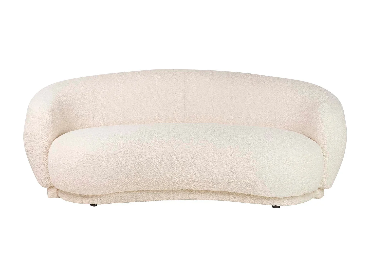 Sofa Boucle Beige Luna 191x93x73 Cm