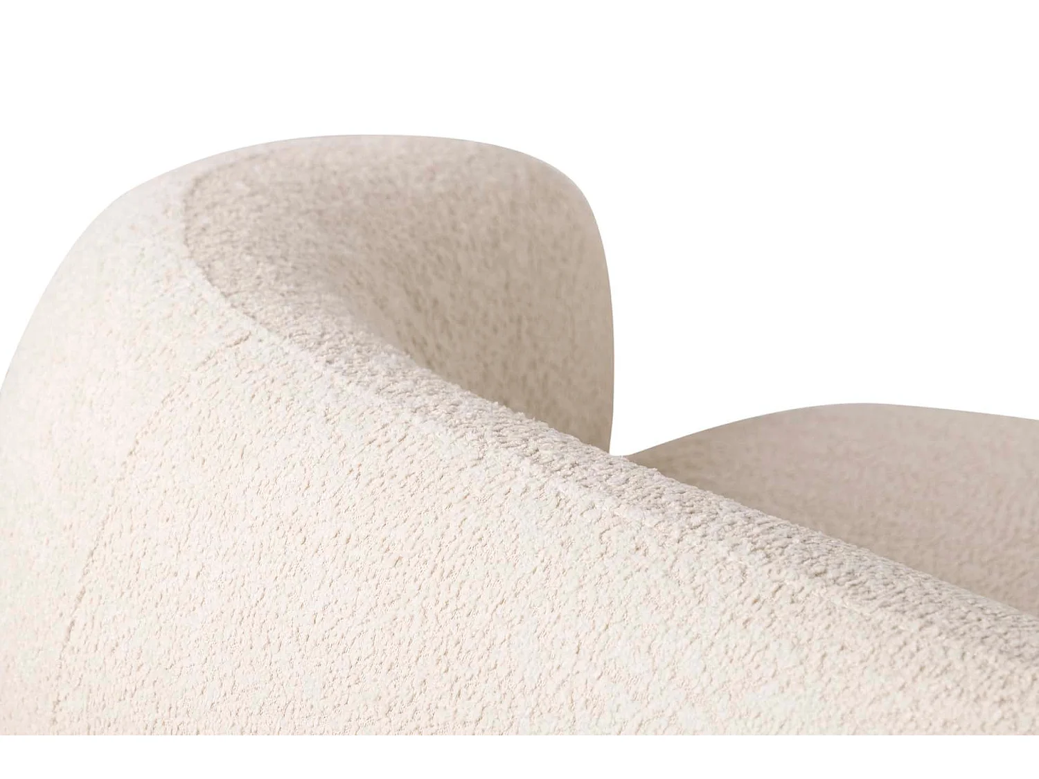 Sofa Boucle Beige Luna 191x93x73 Cm