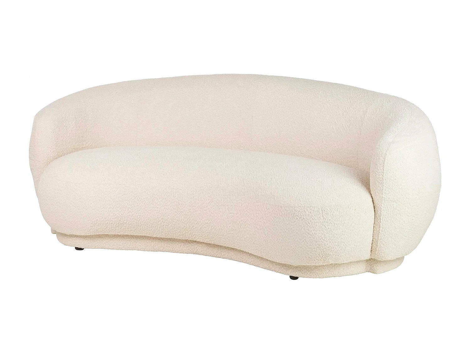 Sofa Boucle Beige Luna 191x93x73 Cm