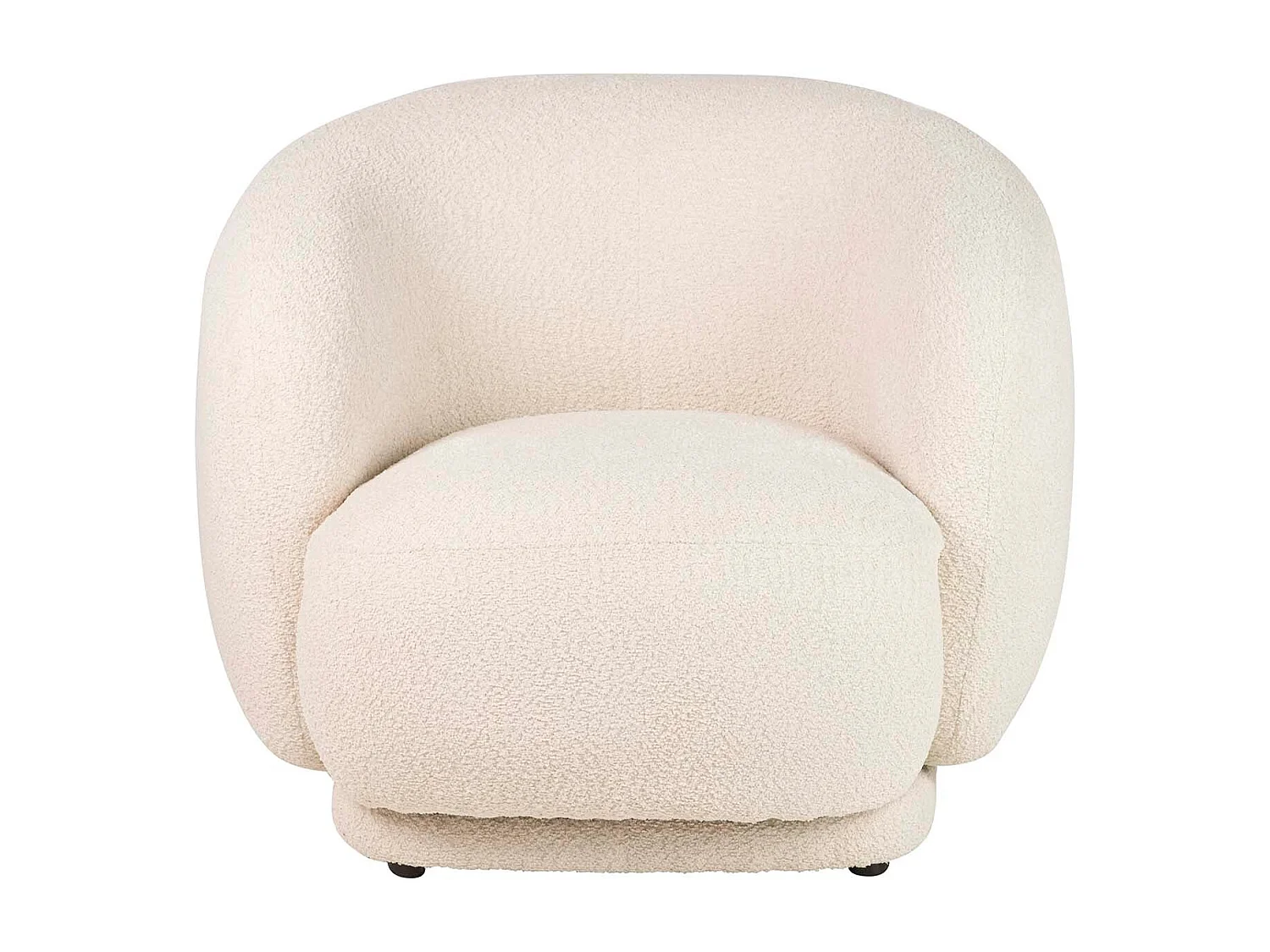 Butaca Boucle Beige Luna Giratoria 93x87x73 Cm