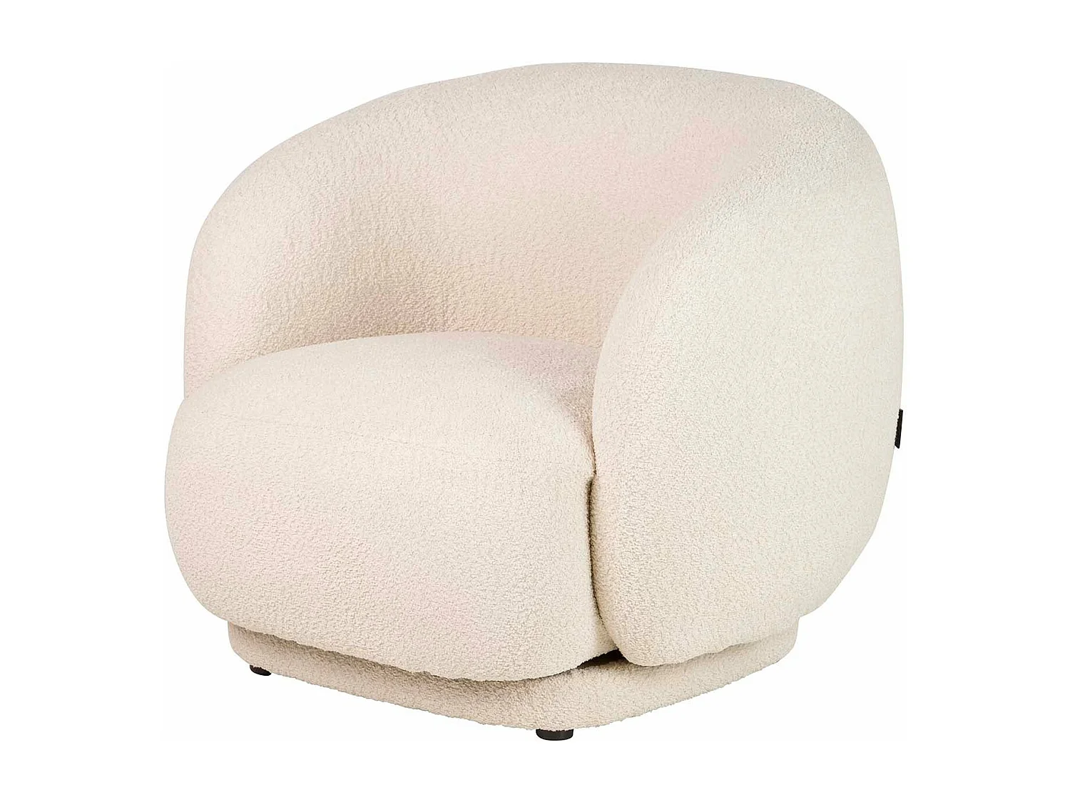 Butaca Boucle Beige Luna Giratoria 93x87x73 Cm