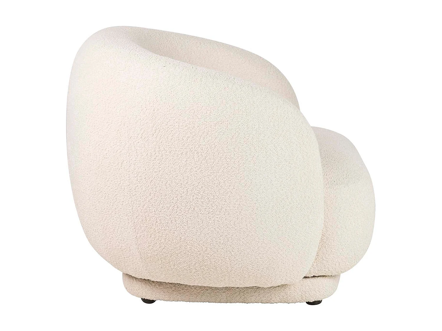 Butaca Boucle Beige Luna Giratoria 93x87x73 Cm