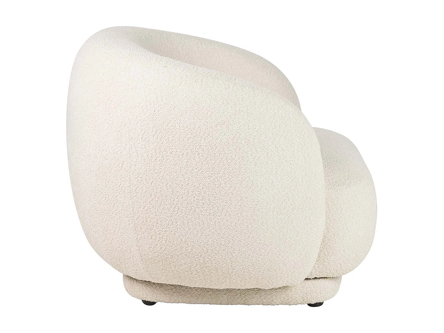 Butaca Boucle Beige Luna Giratoria 93x87x73 Cm