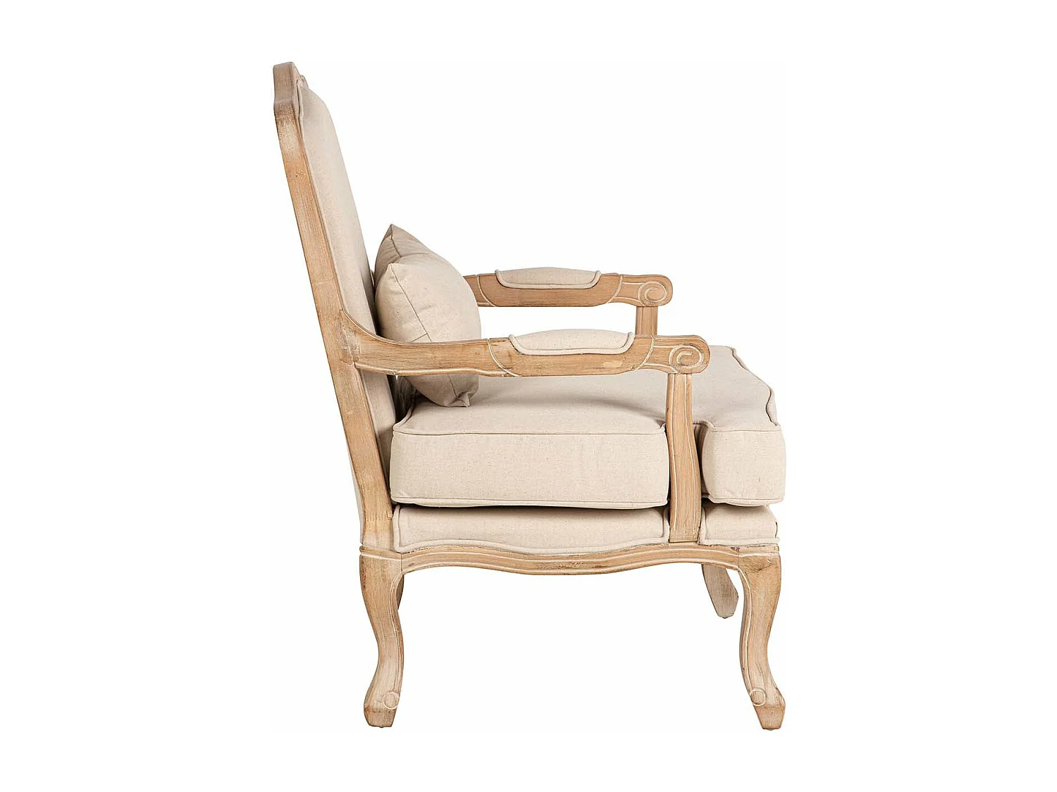 Butaca Lino Beige Patas Madera 64x72x92 Cm