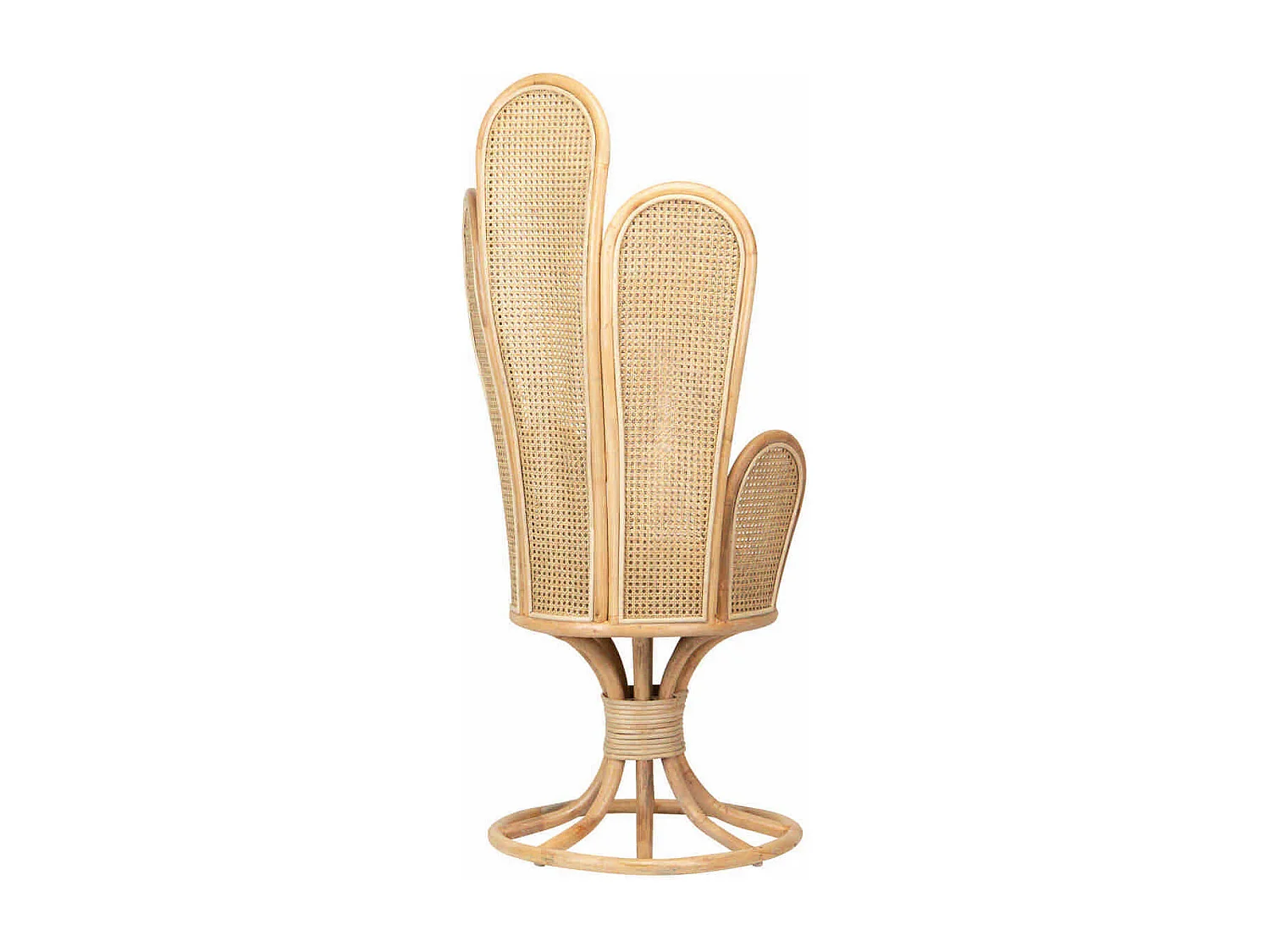 Butaca C/ Cojin Ratan Blanco Marron 70x70x147 Cm