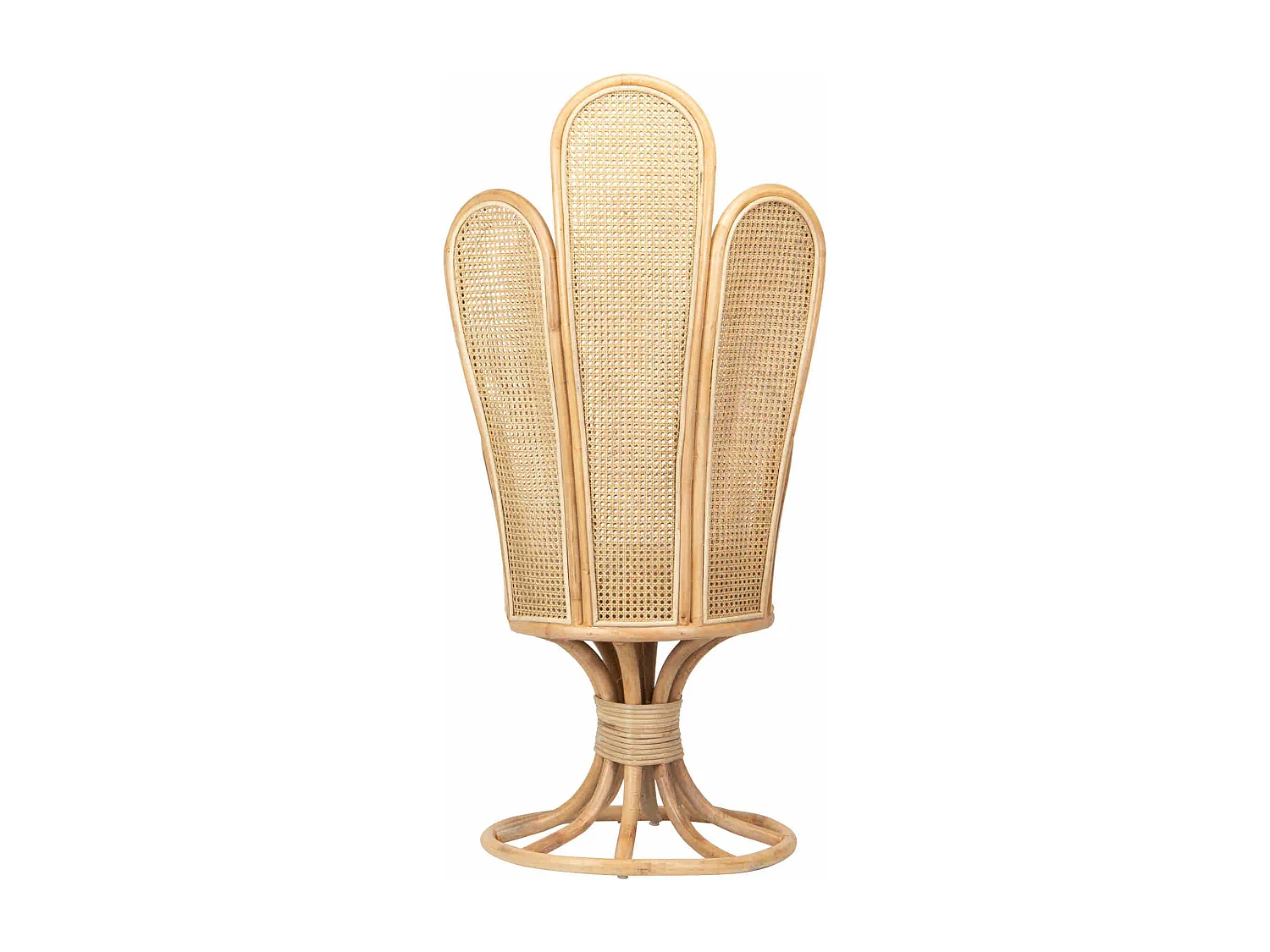 Butaca C/ Cojin Ratan Blanco Marron 70x70x147 Cm