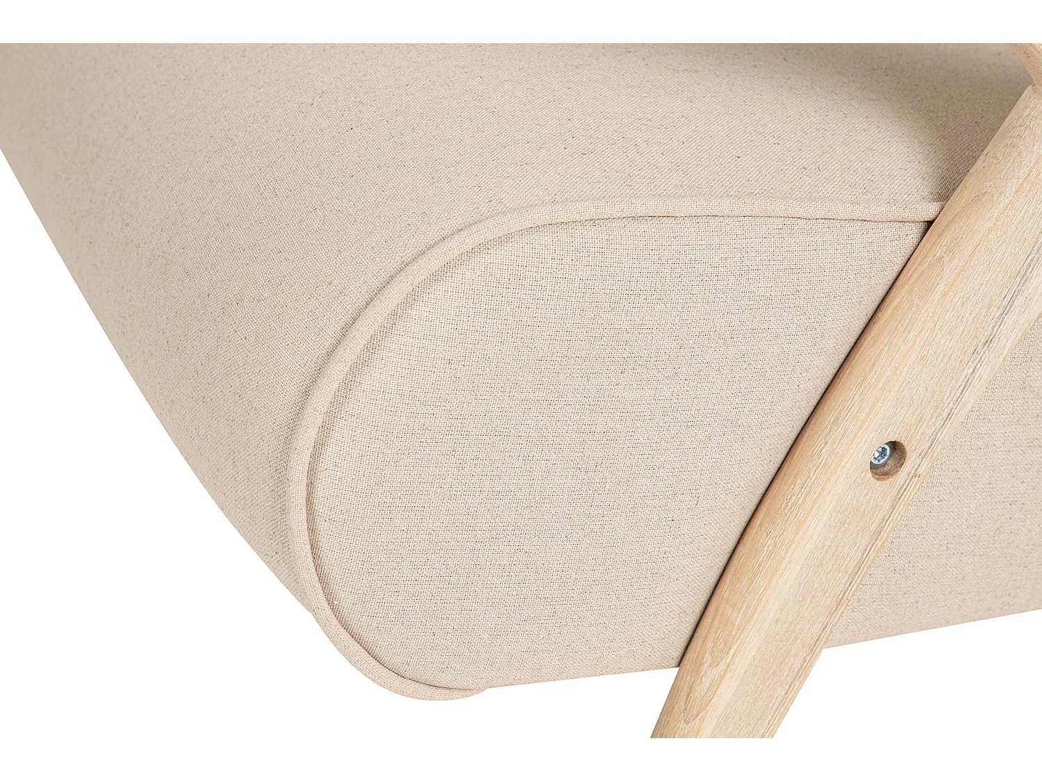 Butaca Madera Vintage Lino Beige 72x80x85cm