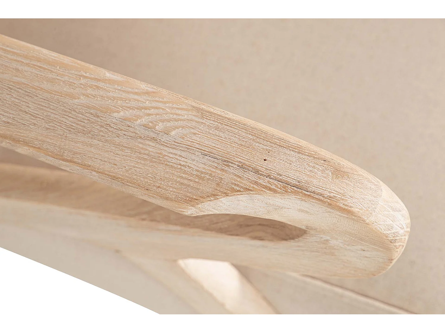 Butaca Madera Vintage Lino Beige 72x80x85cm