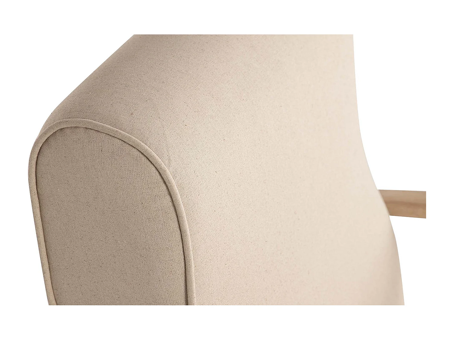 Butaca Madera Vintage Lino Beige 72x80x85cm