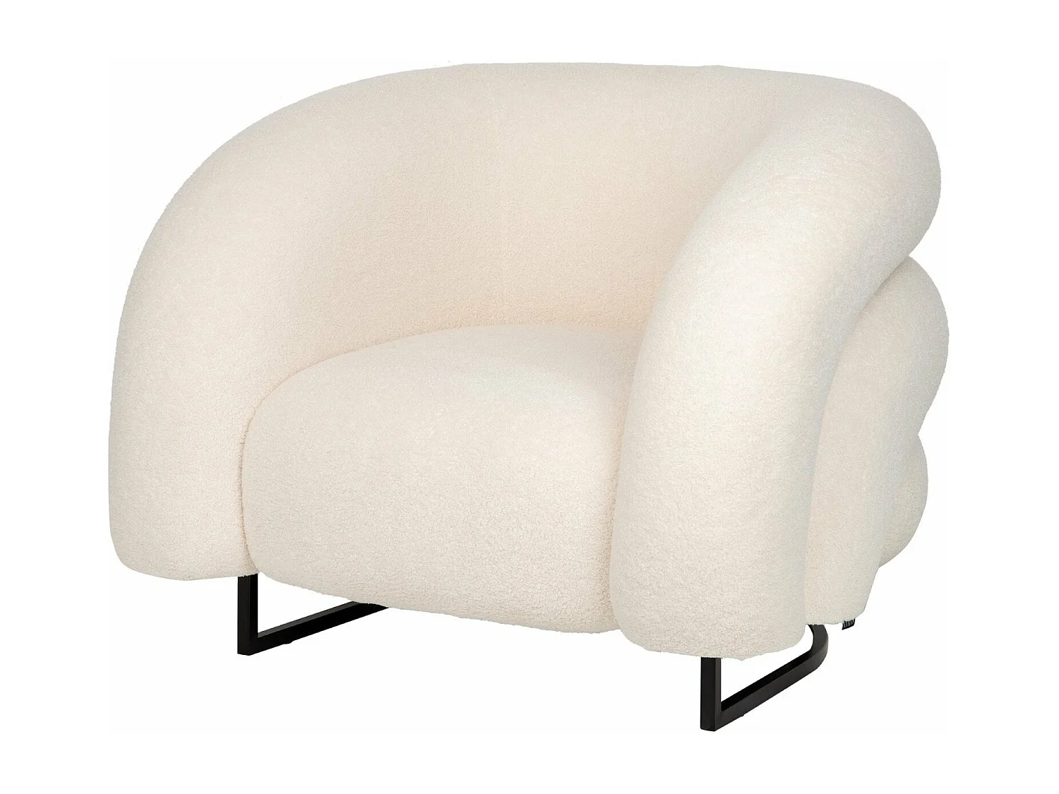 Sillon Boucle Blanco Hanko 89x85x74 Cm