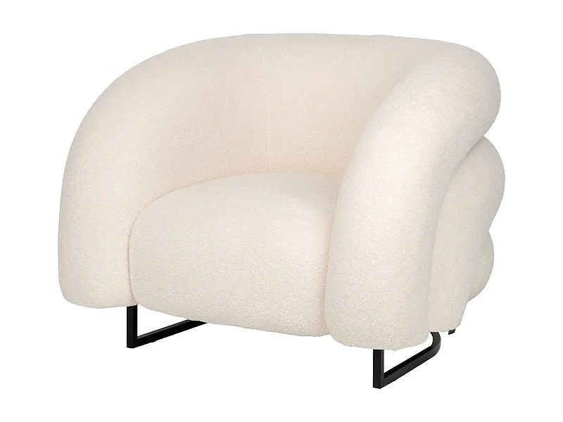 Sillon Boucle Blanco Hanko 89x85x74 Cm