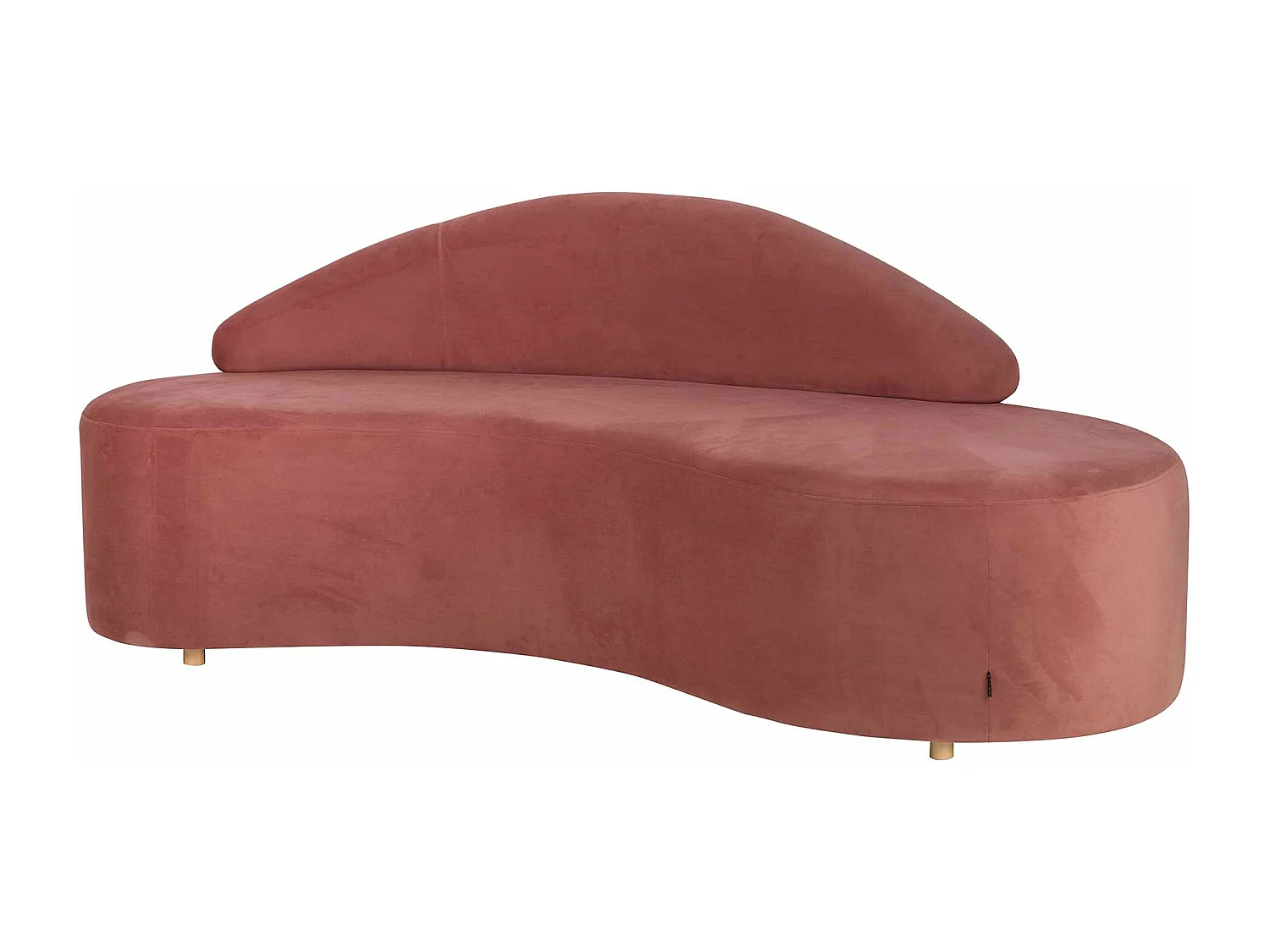 Sofá Velvet Rosa 195x84x76 Cm