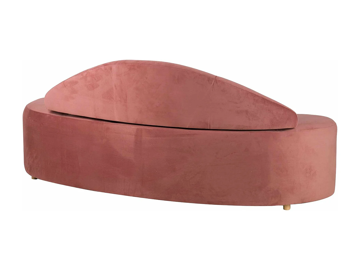 Sofá Velvet Rosa 195x84x76 Cm