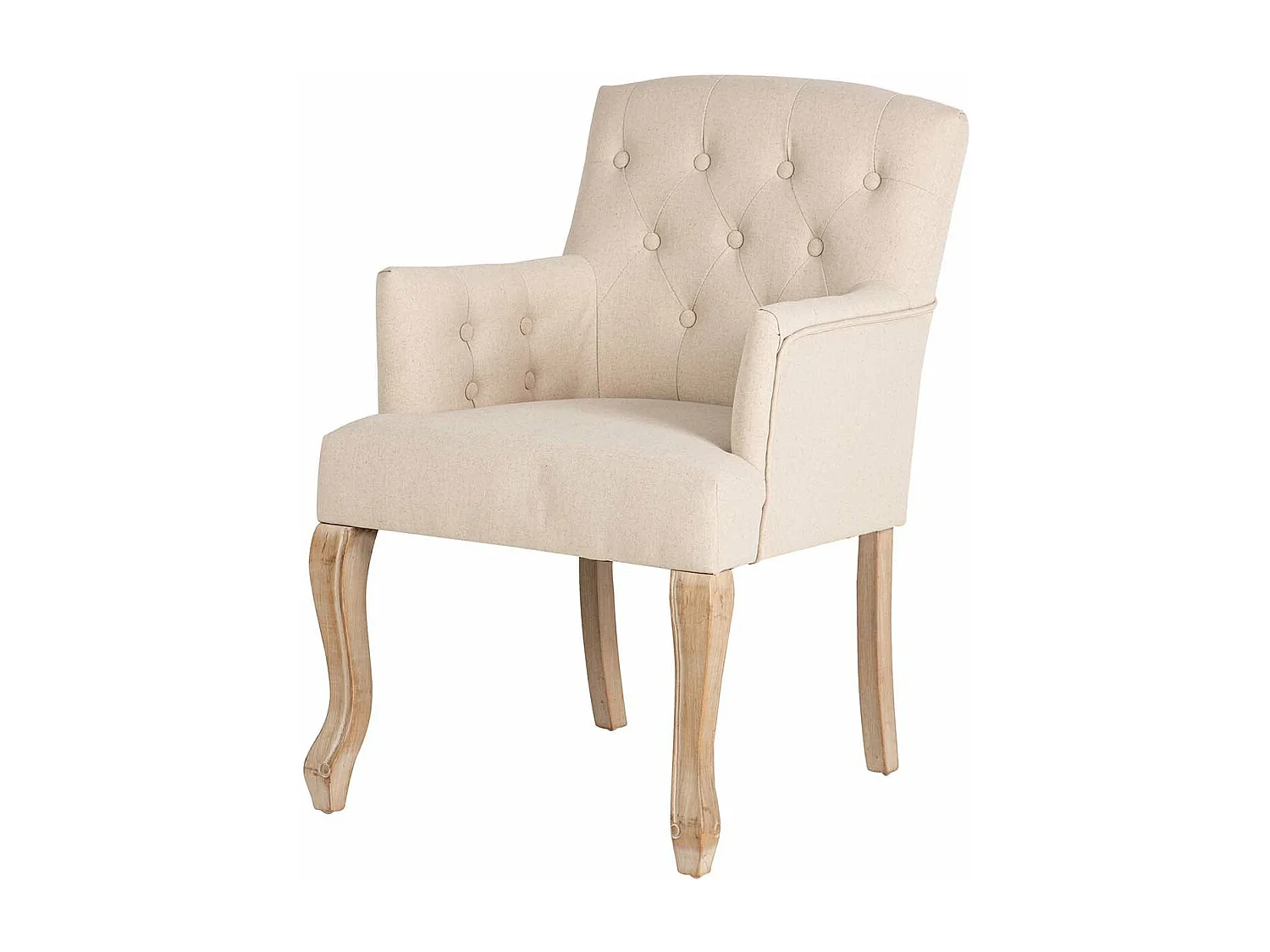 Butaca Lino Beige Capit. Patas Madera 59x62x85 Cm