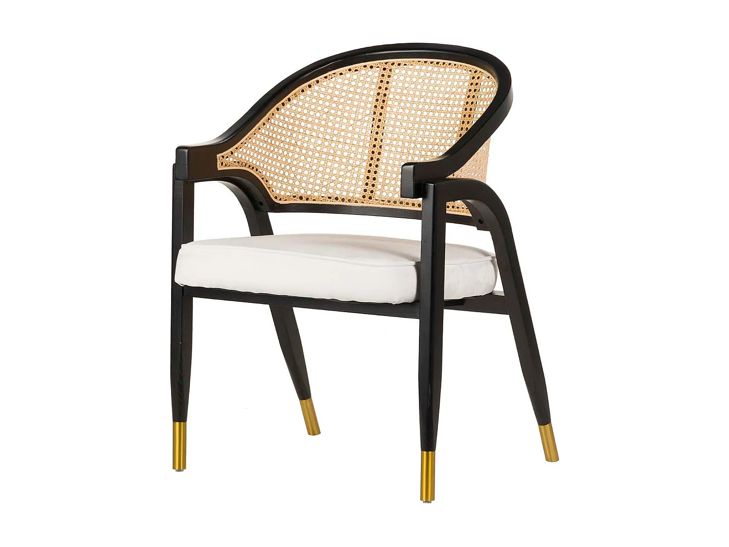 Butaca Rattan Madera Blanco Taizu 62x62x87 Cm