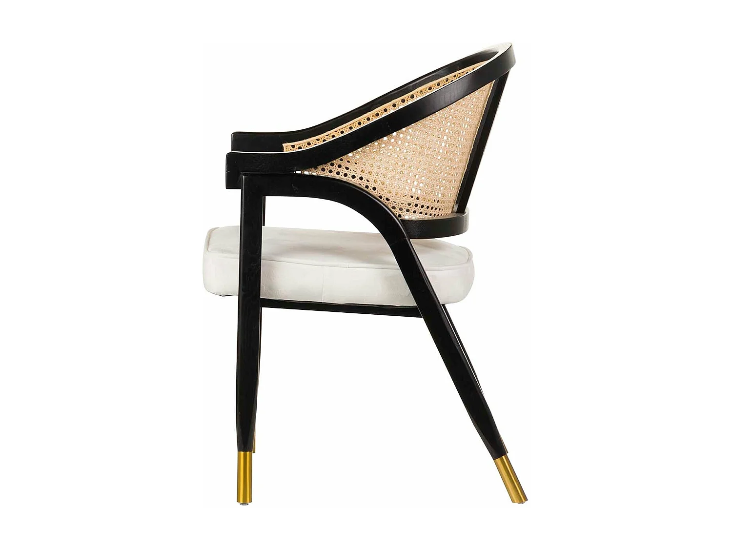 Butaca Rattan Madera Blanco Taizu 62x62x87 Cm