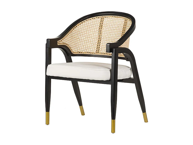 BUTACA RATTAN MADERA BLANCO TAIZU 62x62x87 CM