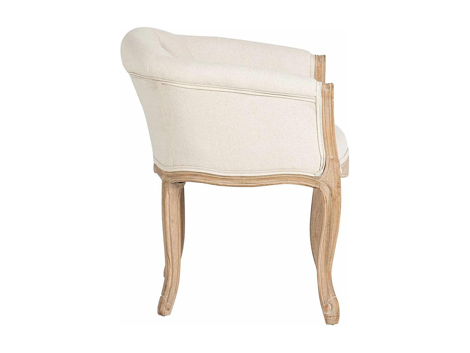 Butaca Lino Beige Capitone Madera 61x61x71 Cm