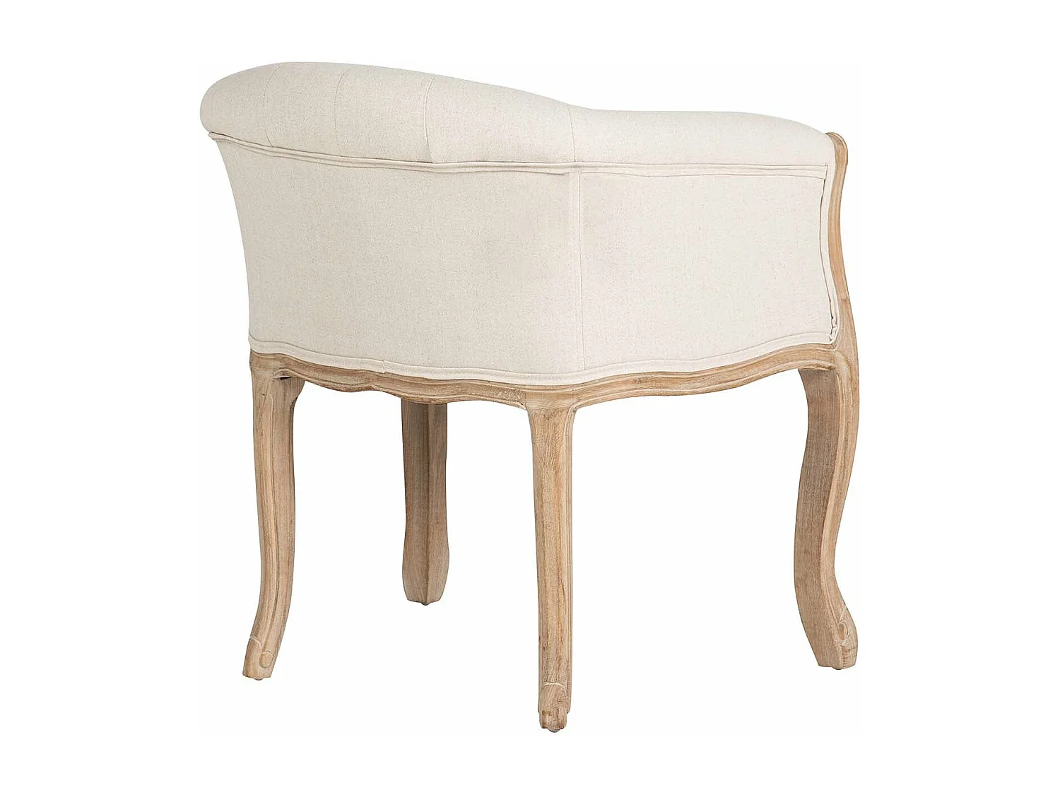 Butaca Lino Beige Capitone Madera 61x61x71 Cm