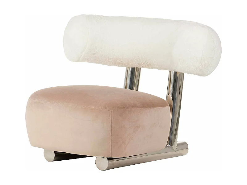 Sillon Lana Velvet Rosa Qufu 100x82x71 Cm